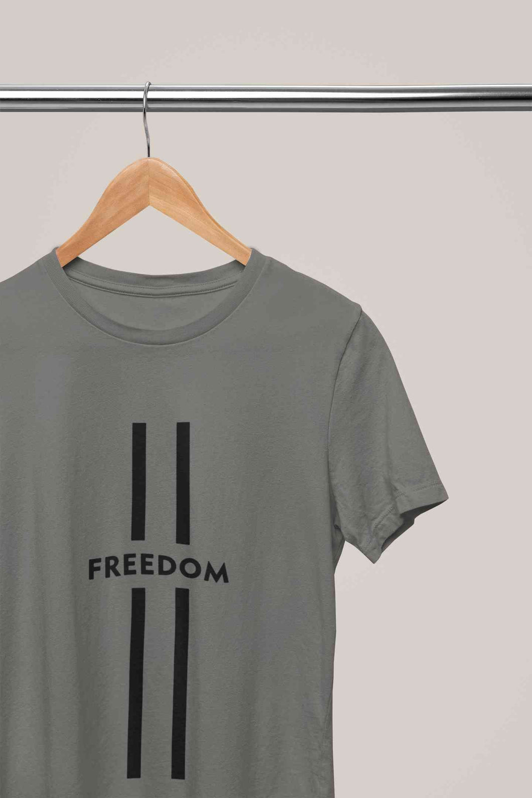 Strip Freedom Women Half Sleeves T-shirt- KidsFashionVilla