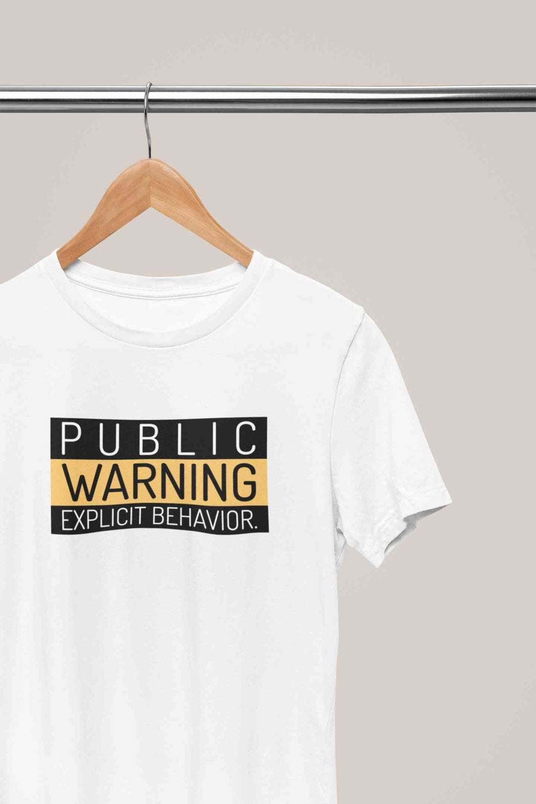 Public Warning Quotes Mens Half Sleeves T-shirt- KidsFashionVilla