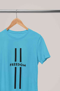 Strip Freedom Women Half Sleeves T-shirt- KidsFashionVilla