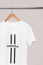 Load image into Gallery viewer, Strip Freedom Women Half Sleeves T-shirt- KidsFashionVilla
