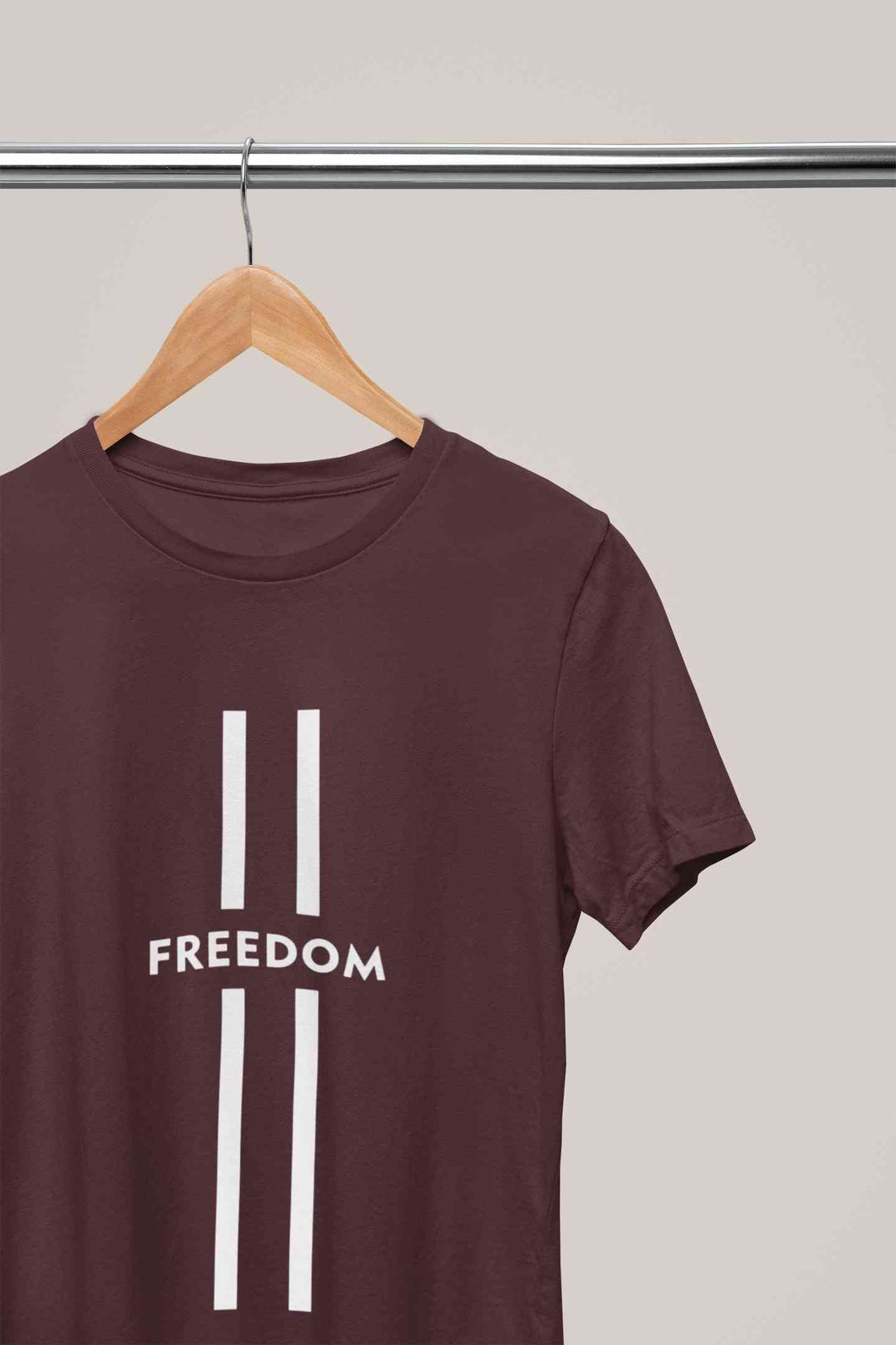 Strip Freedom Women Half Sleeves T-shirt- KidsFashionVilla