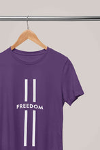 Load image into Gallery viewer, Strip Freedom Women Half Sleeves T-shirt- KidsFashionVilla
