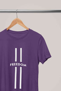 Strip Freedom Women Half Sleeves T-shirt- KidsFashionVilla