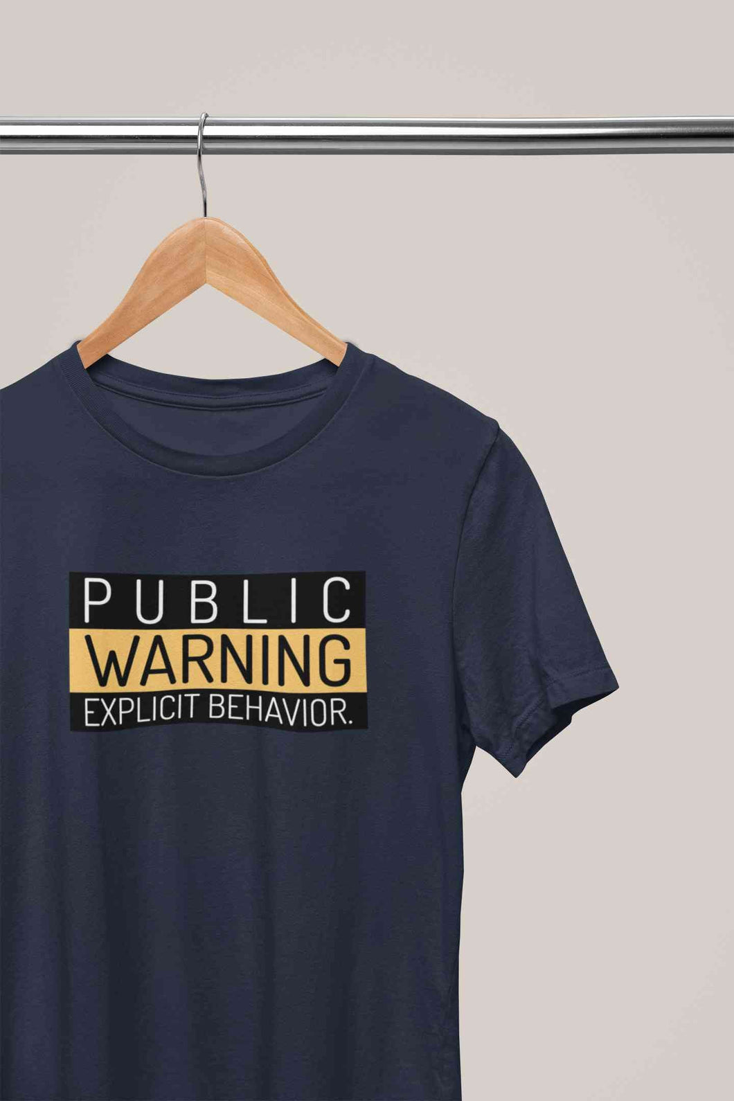 Public Warning Quotes Mens Half Sleeves T-shirt- KidsFashionVilla