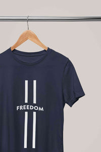 Strip Freedom Women Half Sleeves T-shirt- KidsFashionVilla