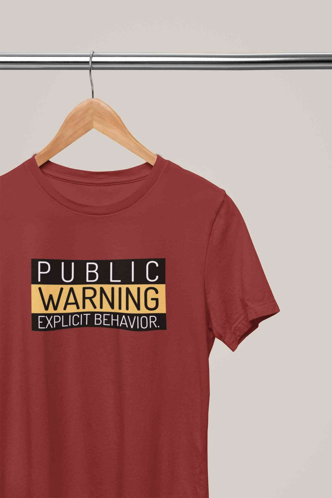 Public Warning Quotes Mens Half Sleeves T-shirt- KidsFashionVilla