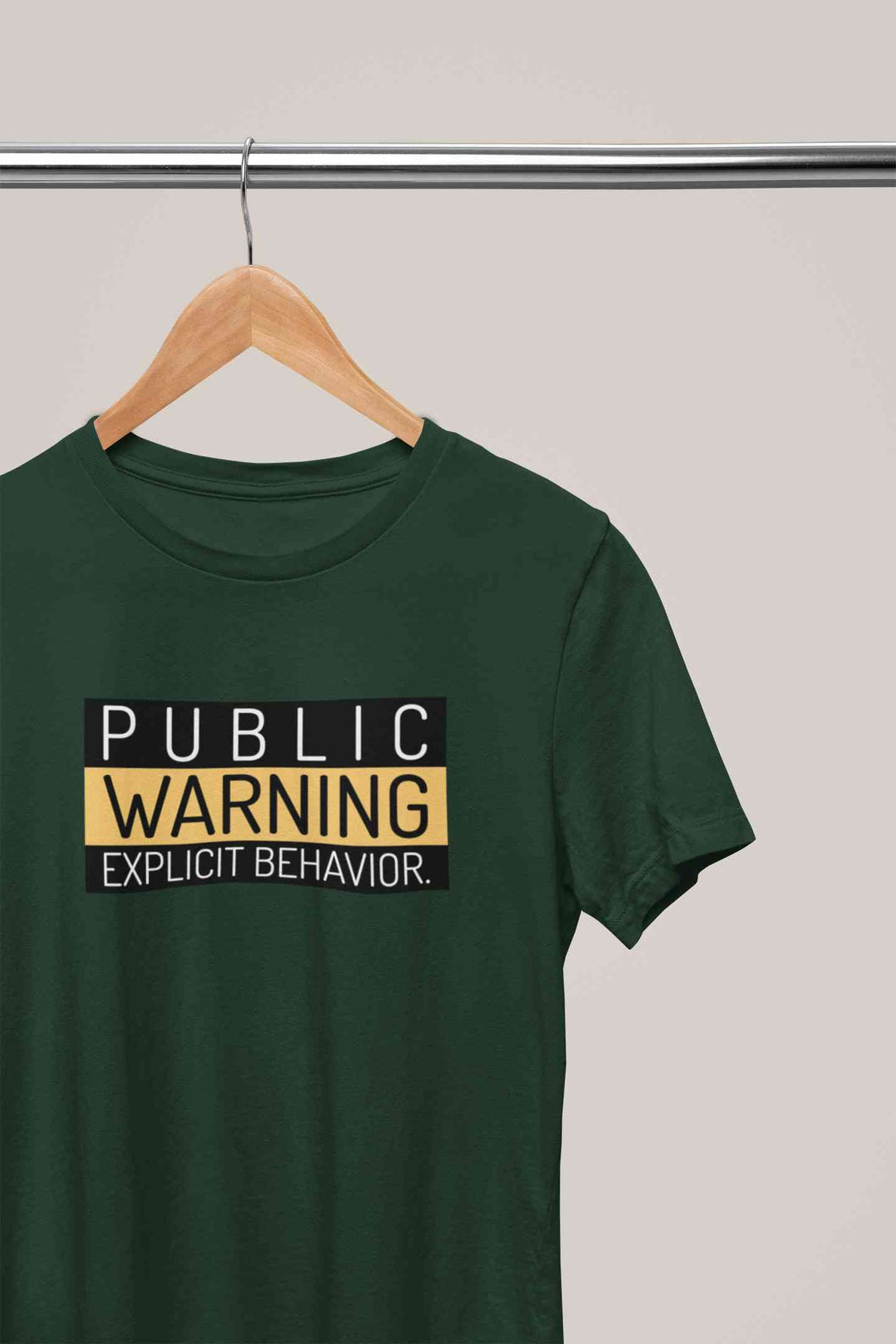 Public Warning Quotes Mens Half Sleeves T-shirt- KidsFashionVilla