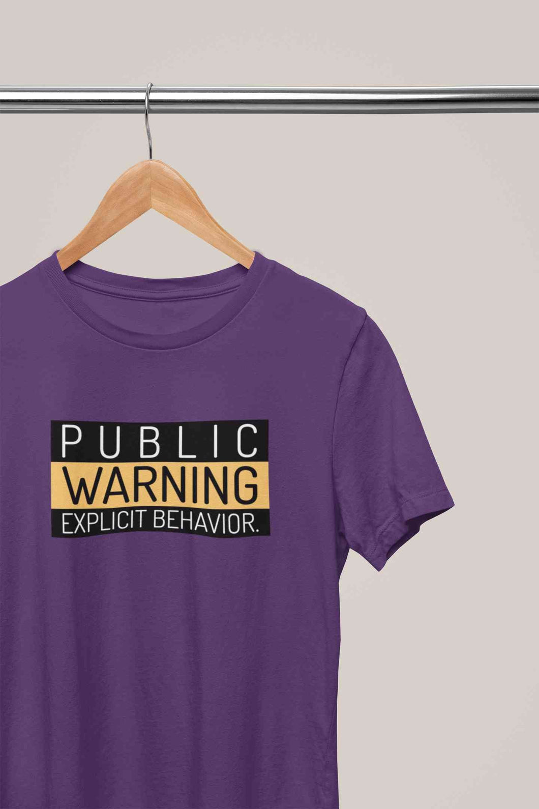 Public Warning Quotes Mens Half Sleeves T-shirt- KidsFashionVilla