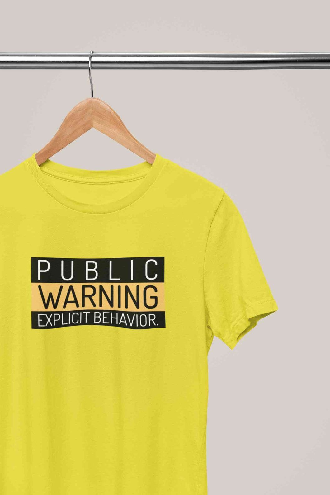 Public Warning Quotes Mens Half Sleeves T-shirt- KidsFashionVilla