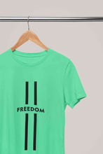 Load image into Gallery viewer, Strip Freedom Women Half Sleeves T-shirt- KidsFashionVilla
