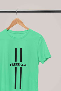 Strip Freedom Women Half Sleeves T-shirt- KidsFashionVilla