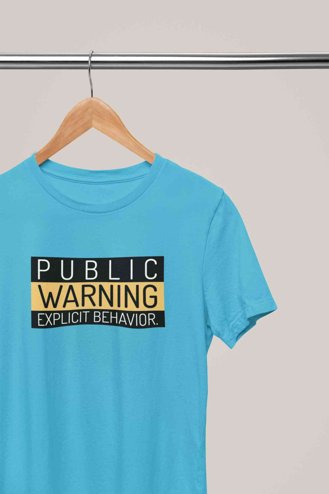 Public Warning Quotes Mens Half Sleeves T-shirt- KidsFashionVilla