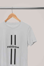 Load image into Gallery viewer, Strip Freedom Women Half Sleeves T-shirt- KidsFashionVilla
