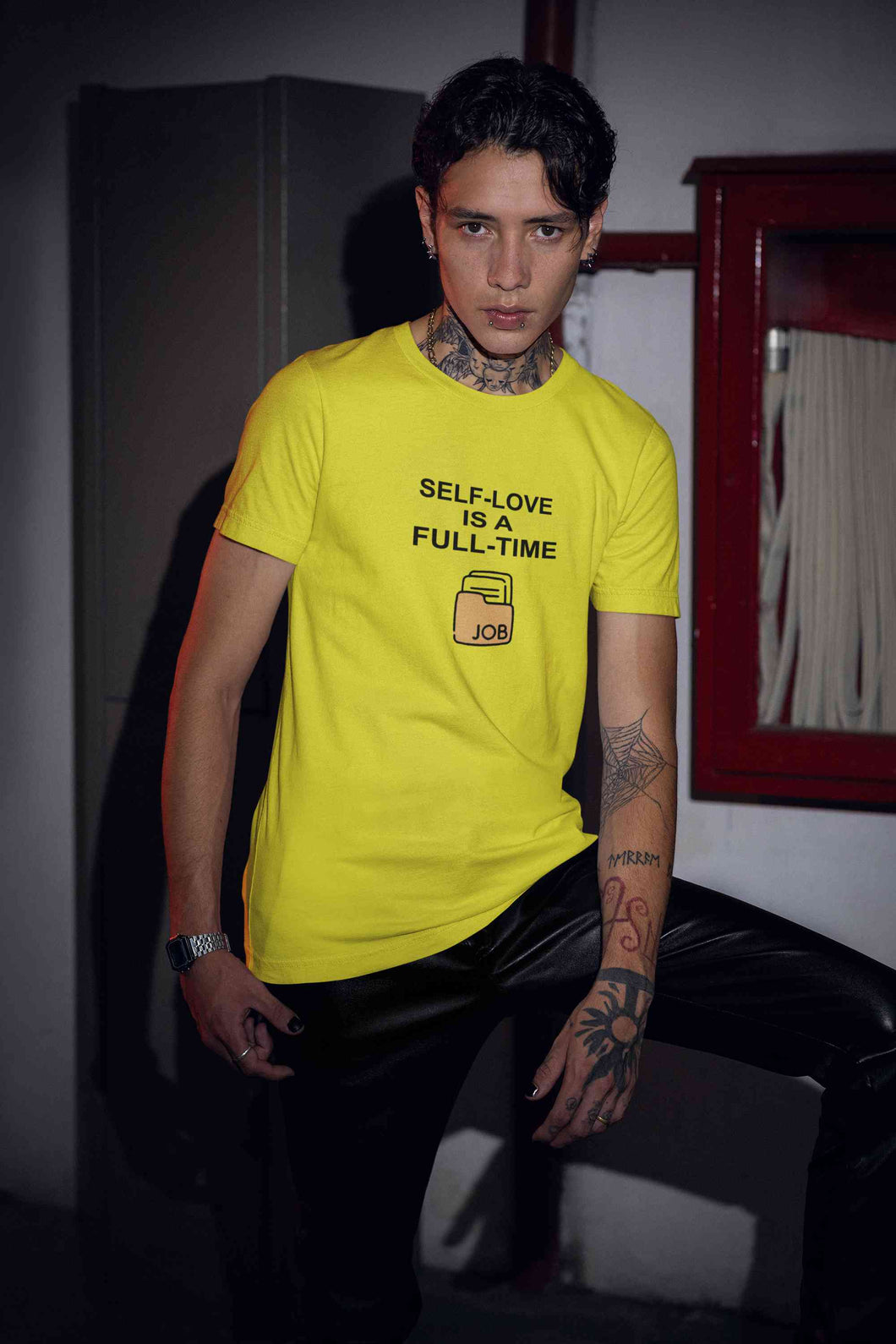 Self Love Mens Half Sleeves T-shirt- KidsFashionVilla