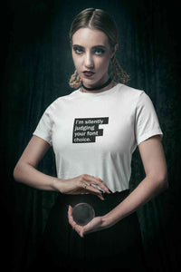 Font Choice Women Half Sleeves T-shirt- KidsFashionVilla