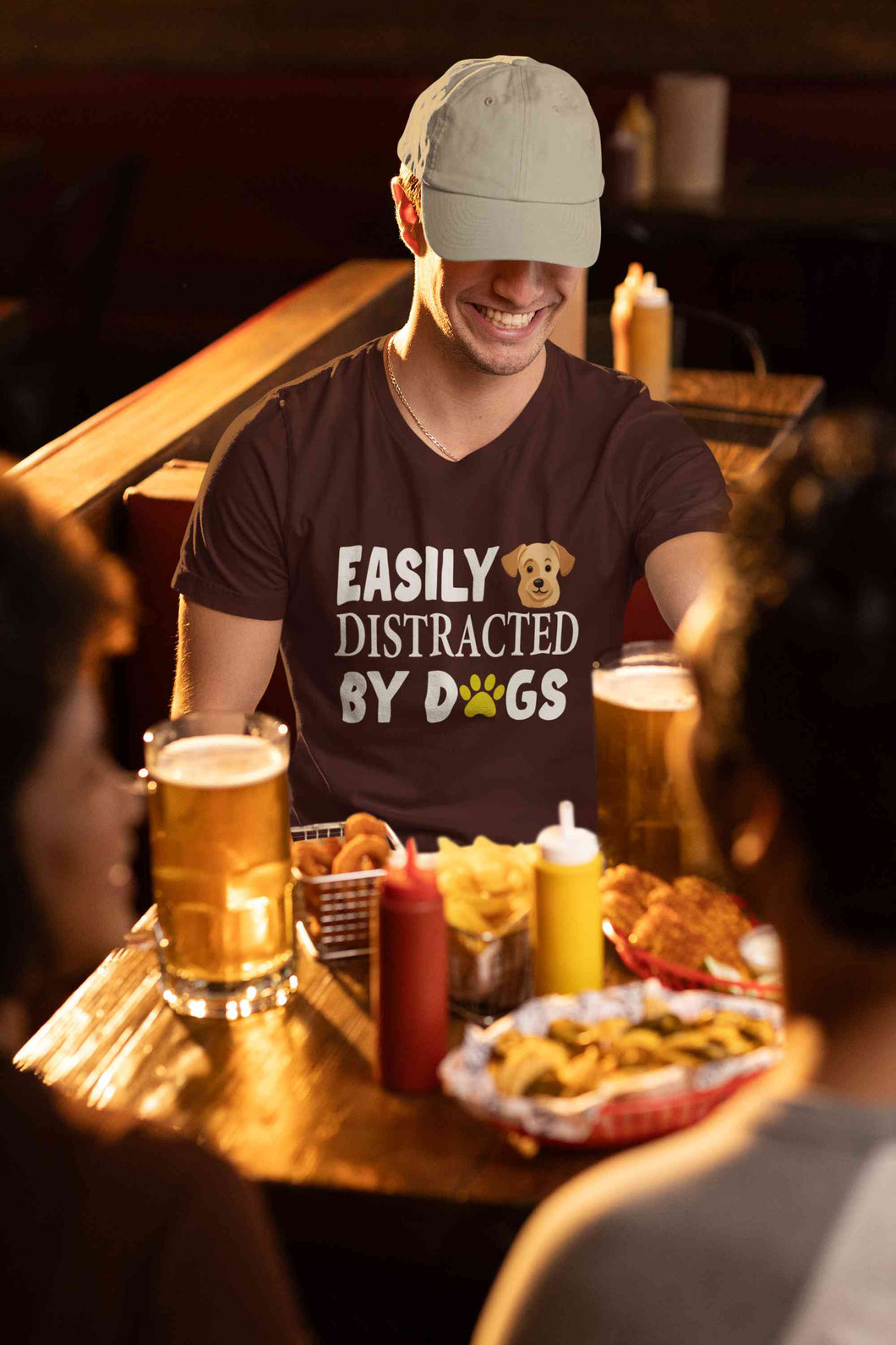 Easily Distracted By Dogs Mens Half Sleeves T-shirt- KidsFashionVilla