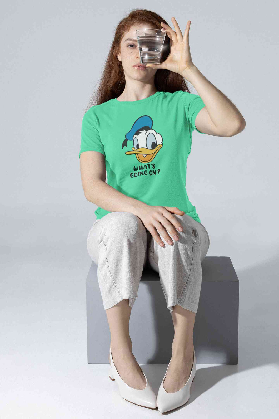 Whats Going On Women Half Sleeves T-shirt- KidsFashionVilla