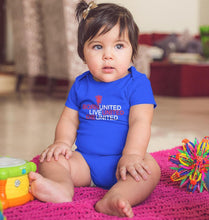 Load image into Gallery viewer, Born United Live United Die United Rompers for Baby Girl- FunkyTradition FunkyTradition
