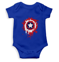 Load image into Gallery viewer, Captain America Shield Rompers for Baby Boy- FunkyTradition FunkyTradition
