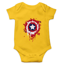 Load image into Gallery viewer, Captain America Shield Rompers for Baby Boy- FunkyTradition FunkyTradition
