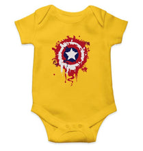 Load image into Gallery viewer, Captain America Shield Rompers for Baby Girl- FunkyTradition FunkyTradition
