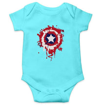 Load image into Gallery viewer, Captain America Shield Rompers for Baby Girl- FunkyTradition FunkyTradition

