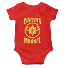 Load image into Gallery viewer, Captain Marvel Logos Rompers for Baby Boy - FunkyTradition FunkyTradition

