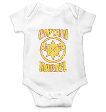 Load image into Gallery viewer, Captain Marvel Logos Rompers for Baby Boy - FunkyTradition FunkyTradition
