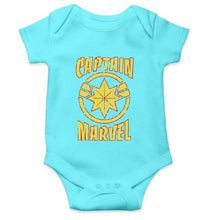 Load image into Gallery viewer, Captain Marvel Logos Rompers for Baby Boy - FunkyTradition FunkyTradition
