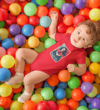 Load image into Gallery viewer, Captain Marvel Superhero Rompers for Baby Boy - FunkyTradition FunkyTradition
