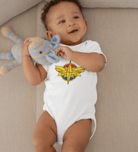 Load image into Gallery viewer, Captain Marvel Superhero Rompers for Baby Boy - FunkyTradition FunkyTradition
