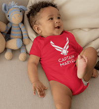 Load image into Gallery viewer, Captain Marvel Superhero Rompers for Baby Boy - FunkyTradition FunkyTradition
