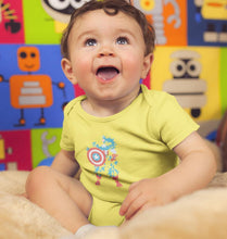 Load image into Gallery viewer, Captain Splash Shield Rompers for Baby Boy- FunkyTradition FunkyTradition
