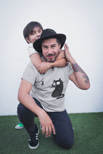 Load image into Gallery viewer, Cat Staring At Fish Mens Half Sleeves T-shirt- FunkyTeesClub - Funky Tees Club
