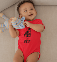 Load image into Gallery viewer, Cool Kids Never Sleep Rompers for Baby Boy- FunkyTradition FunkyTradition
