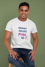 Load image into Gallery viewer, Rango Magar Pyaar Se Holi Mens Half Sleeves T-shirt- KidsFashionVilla
