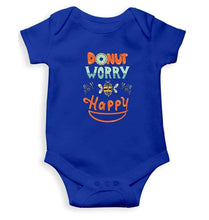 Load image into Gallery viewer, Donut Worry Be Happy Rompers for Baby Boy- FunkyTradition FunkyTradition
