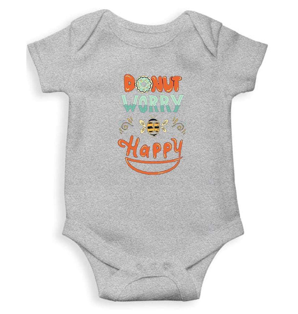 Donut Worry Be Happy Rompers for Baby Boy- FunkyTradition FunkyTradition