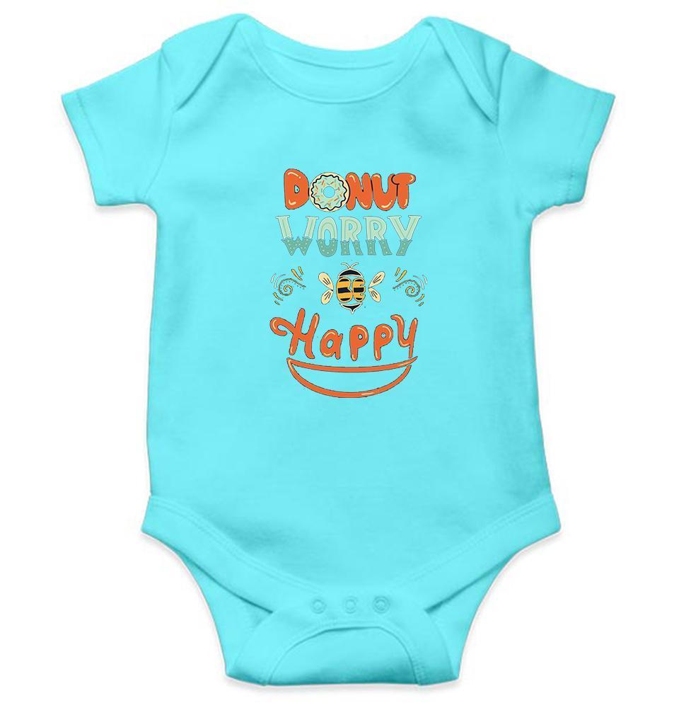 Donut Worry Be Happy Rompers for Baby Boy- FunkyTradition FunkyTradition