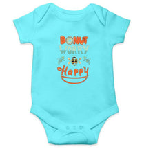 Load image into Gallery viewer, Donut Worry Be Happy Rompers for Baby Girl- FunkyTradition FunkyTradition
