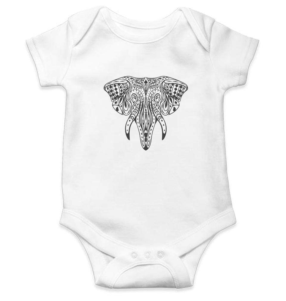 Elephant Abstract Rompers for Baby Girl- FunkyTradition FunkyTradition