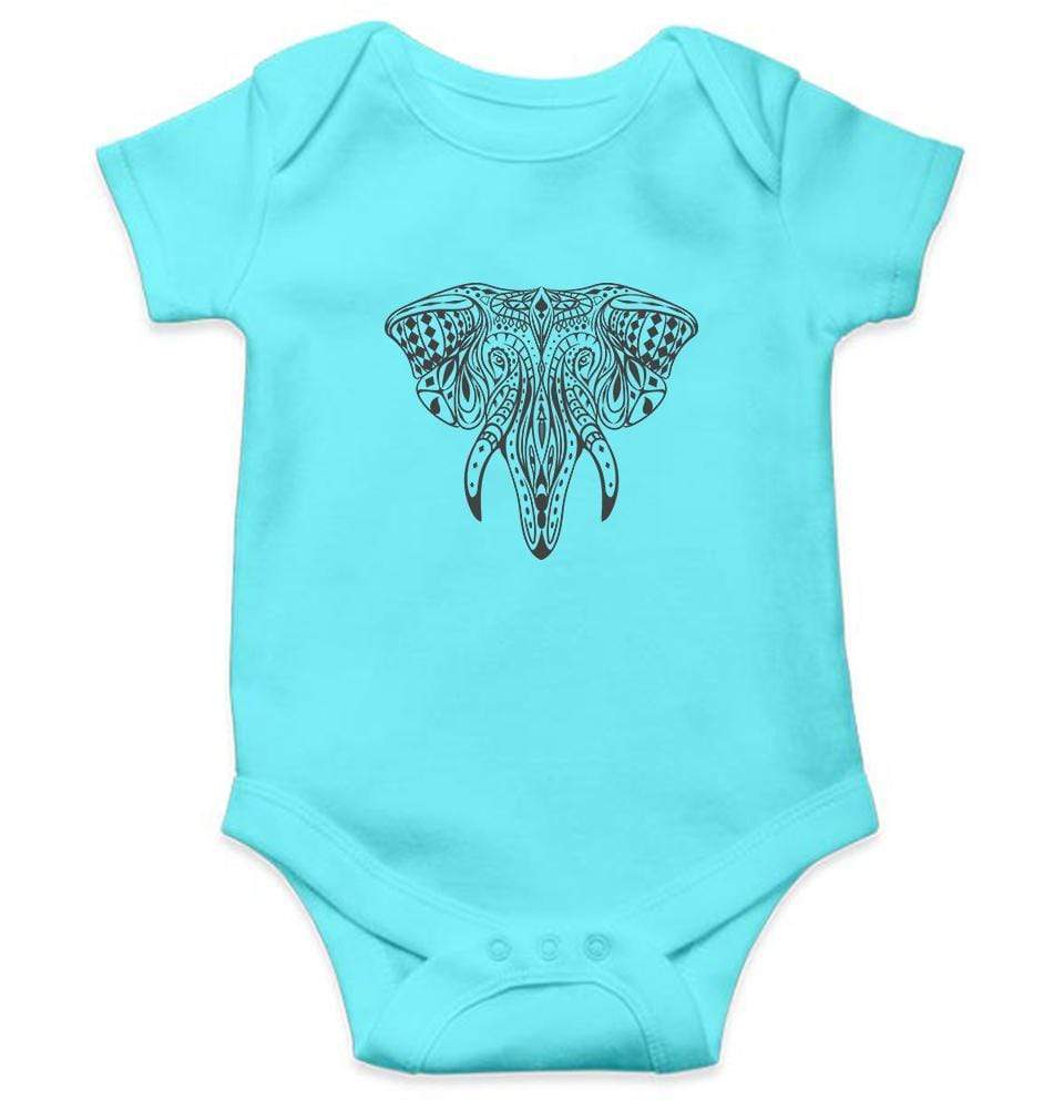Elephant Abstract Rompers for Baby Girl- FunkyTradition FunkyTradition