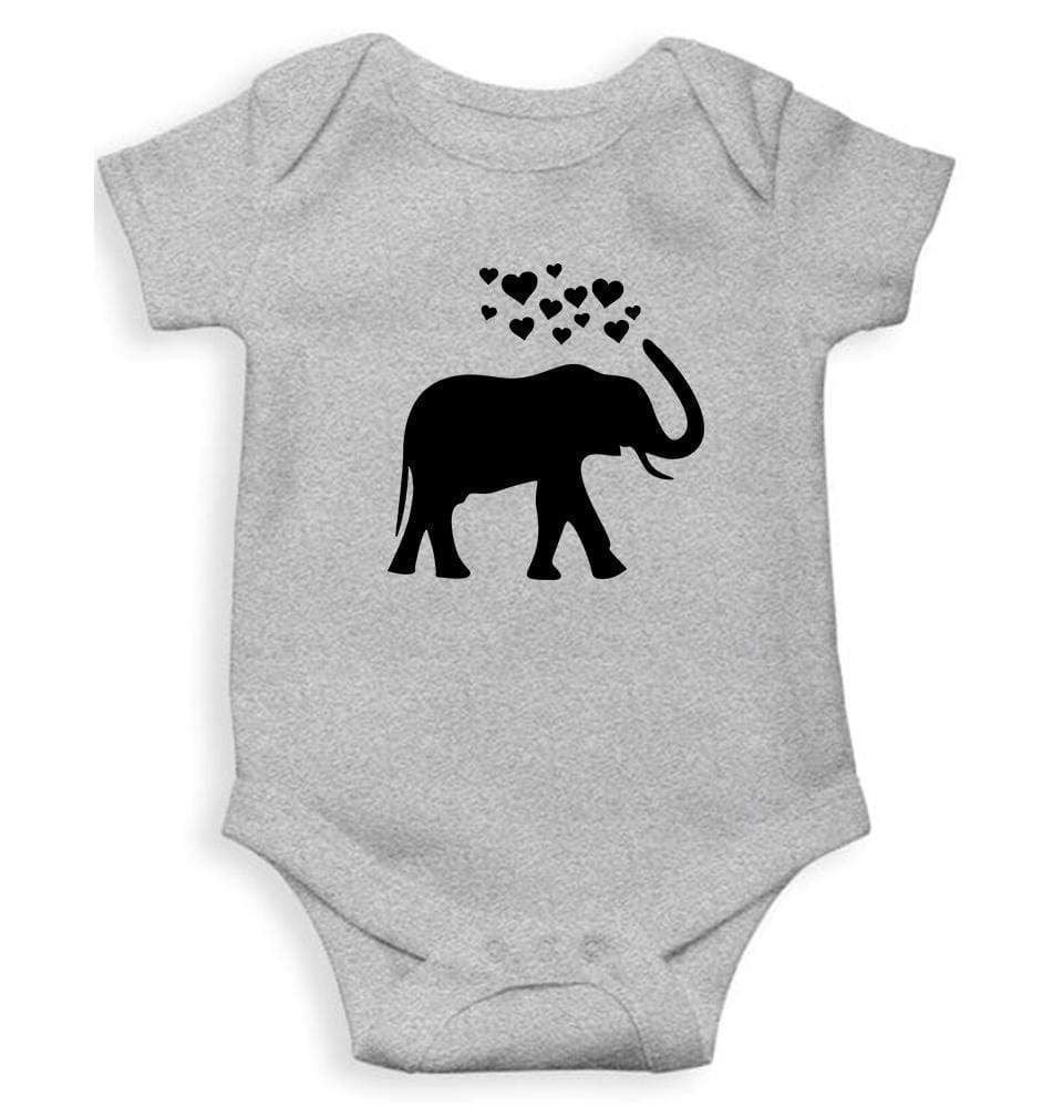 Elephants Hearts Abstract Rompers for Baby Girl- FunkyTradition FunkyTradition