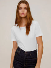 Load image into Gallery viewer, Plain White Women Half Sleeves T-shirt- KidsFashionVilla
