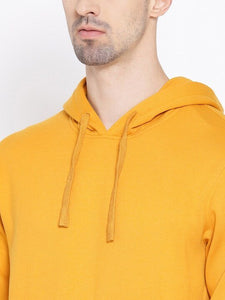 Plain Yellow Hoodie Sweatshirt for Men -KidsFashionVilla