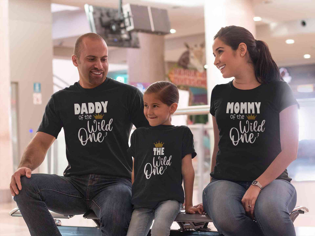 The Wild One First Birthday Family Half Sleeves T-Shirts-KidsFashionVilla
