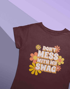Quotes With Retro Typography Women Half Sleeves T-shirt- KidsFashionVilla