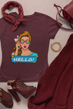 Load image into Gallery viewer, Pop Art Surprised Women Half Sleeves T-shirt- KidsFashionVilla
