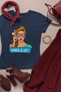 Pop Art Surprised Women Half Sleeves T-shirt- KidsFashionVilla