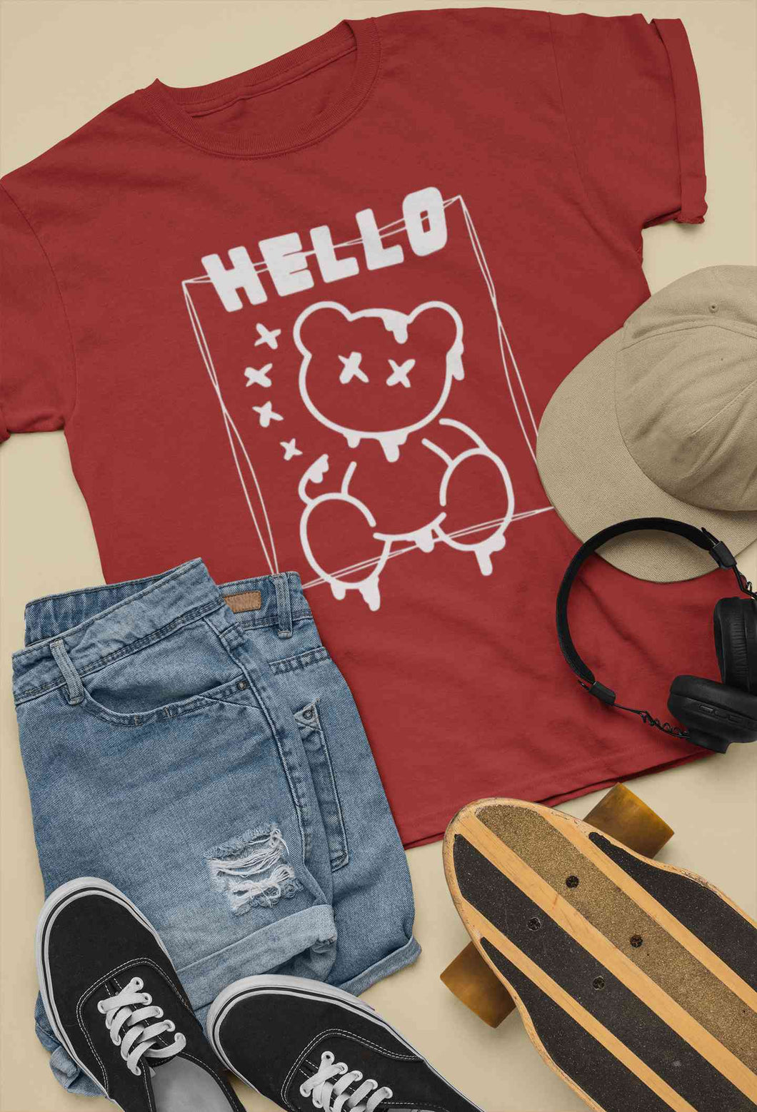 Hello Graphic Women Half Sleeves T-shirt- KidsFashionVilla